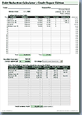 Debt Reduction Calculator - Credit Repair Edition