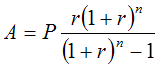 Simple Amortization Calculation Formula