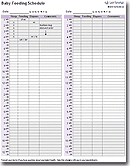 Printable Baby Feeding Schedule