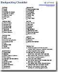 Backpacking Checklist Template