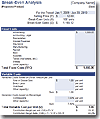 Break Even Analysis Calculator screenshot