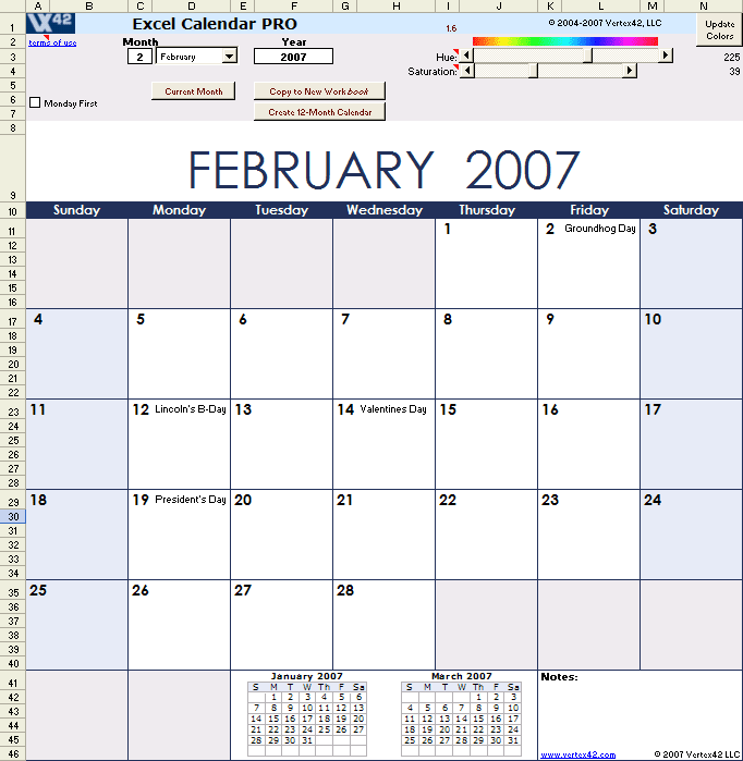 the calendar image
