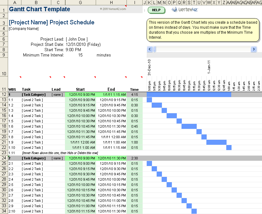 Gantt Chart Google Drive Template