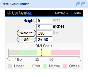BMI Calculator Gadget