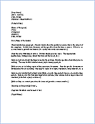 Complaint letter example