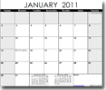 2011 Calender - Landscape