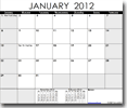 2012 Calender - Landscape