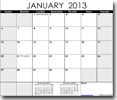 2013 Calender - Landscape
