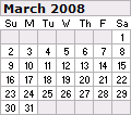 March 2008 Calendar 120x106