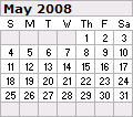 May 2008 Calendar 120x106
