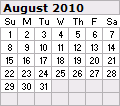 August 2010 Calendar 120x106