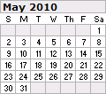 May 2010 Calendar 120x106