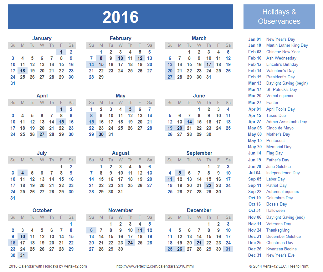 2016 Calender New Calendar Template Site
