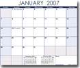 Free Printable Monthly Calendar - Blue