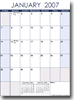 Printable Calendar - Blue