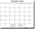 Printable Calendar - Ink Saver