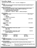 Resume Template - Outline Format