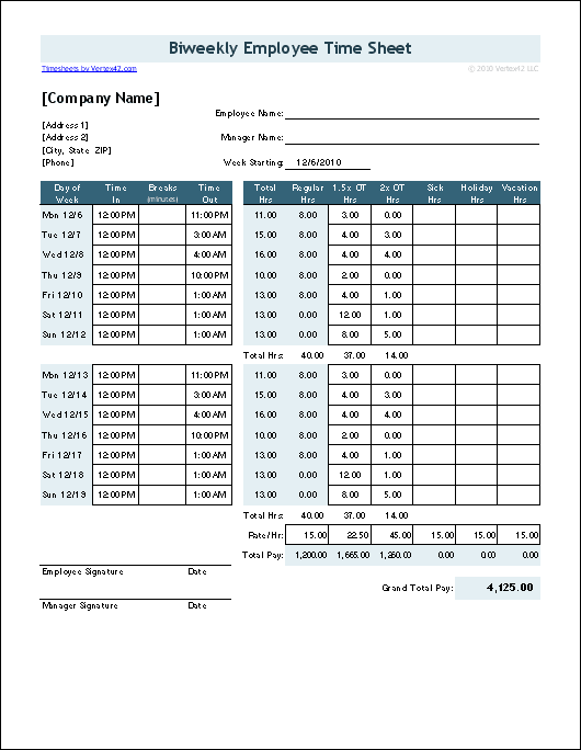 Time Chart Calculator