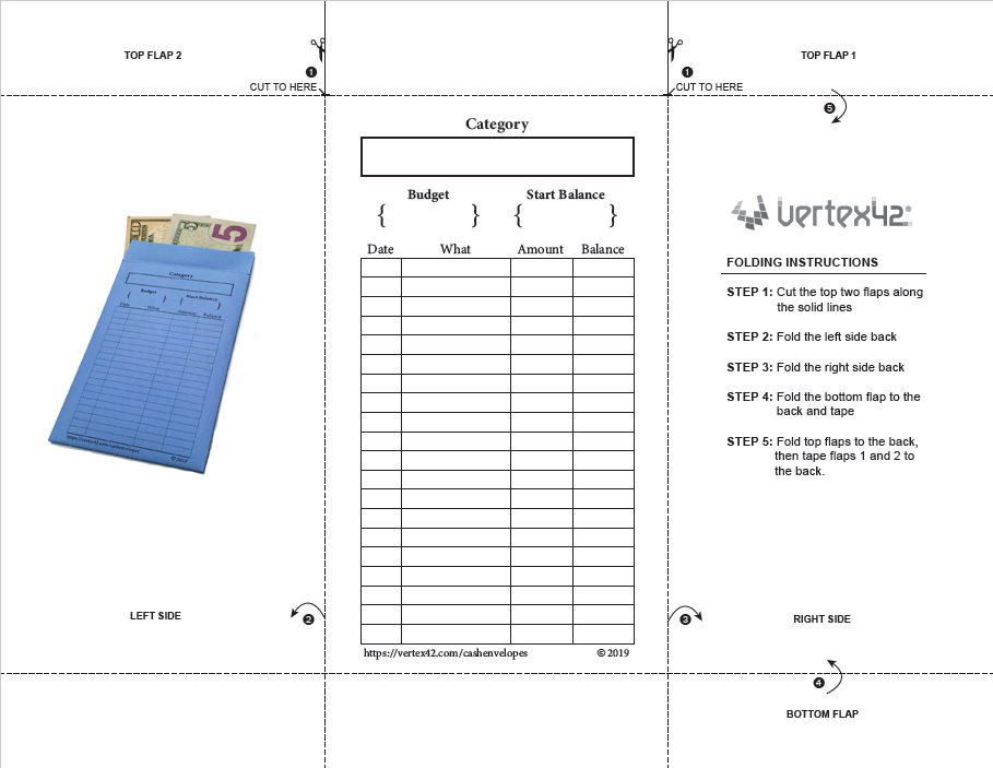 Cash Envelopes - Printable Cash Envelope Tracker Templates