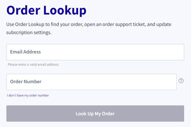 Clickbank Order Lookup and Support Form