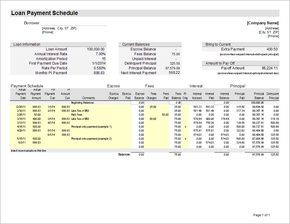 Interest Only Amortization Schedule Excel Template from www.vertex42.com