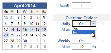 Time Card Calculator Overtime Options