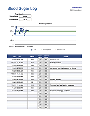 Blood Sugar Log