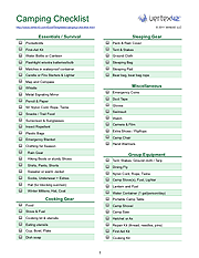 Camping Checklist