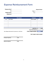 Reimbursement Form