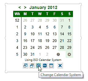 Change the Calendar System