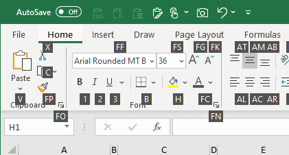 Alt Key Shortcuts - Access Keys in Excel