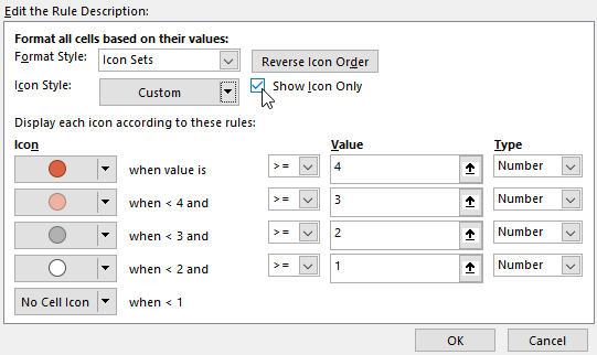 Custom Icon Settings for Task Priority
