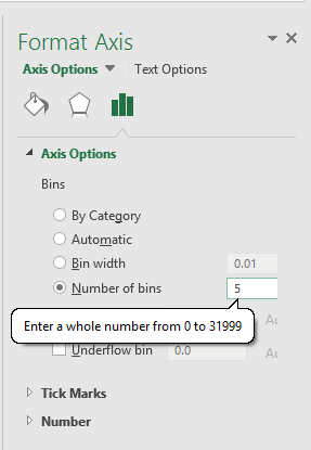 excel histogram bins