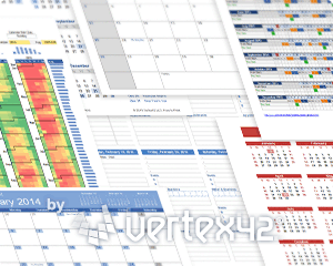 Vertex42's 10 ways to use calendar templates