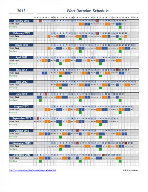 Rotation Schedule Template