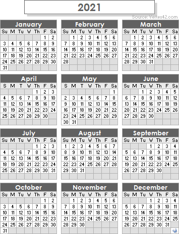 printable 2021 calendar with date boxes 2021 Calendar Templates And Images printable 2021 calendar with date boxes