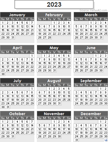 2023 Calendar Templates And Images