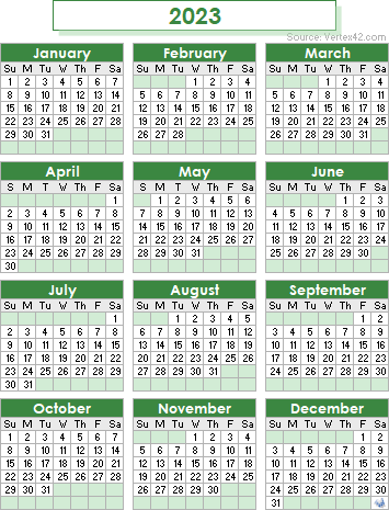 2023 Calendar Templates And Images