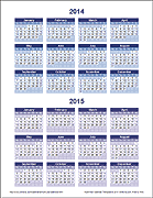 Multi-Year Calendars | 2 and 3-Year Calendar Templates