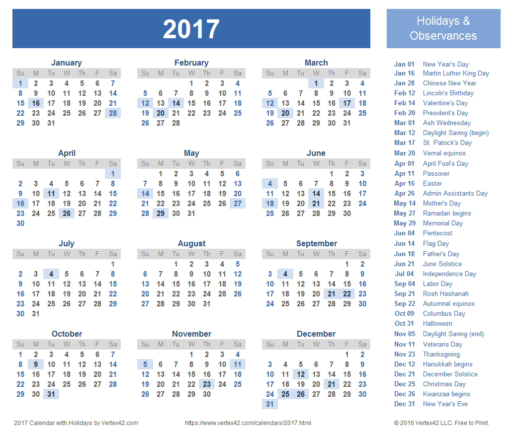 instaforex calendars for 2017 to print