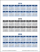Multi-Year Calendars | 2 and 3-Year Calendar Templates