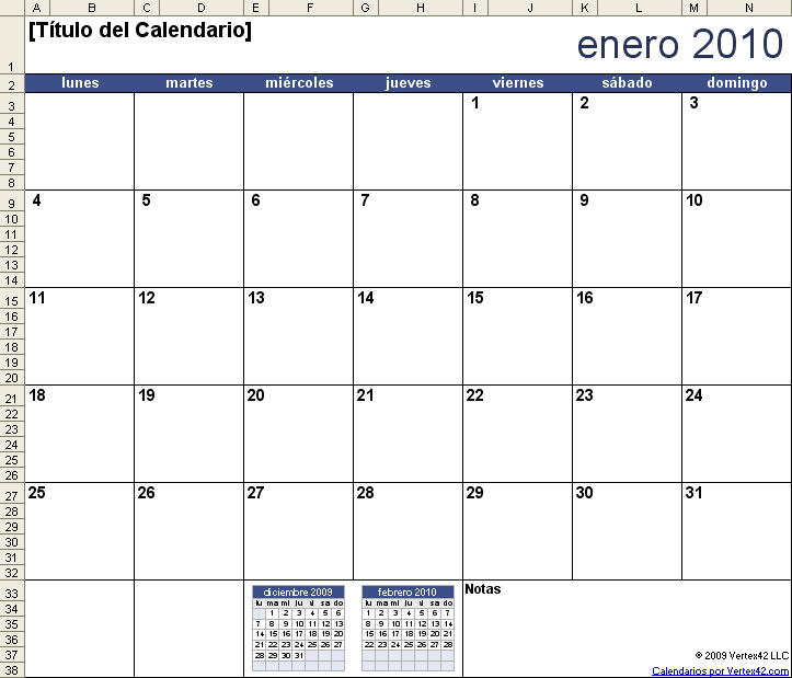 Calendario Mensual
