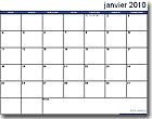 Calendrier Mensuel