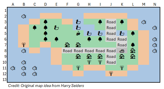 Lizard Island Map Array Example